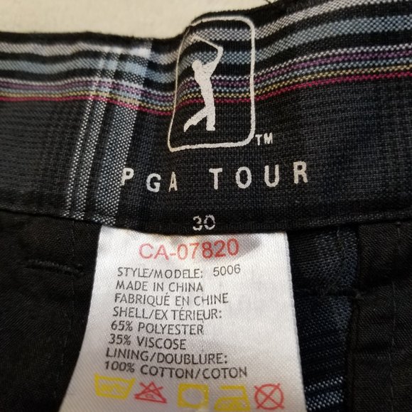 Mens Plaid PGA Tour Golf Shorts Size 30 - Picture 5 of 10